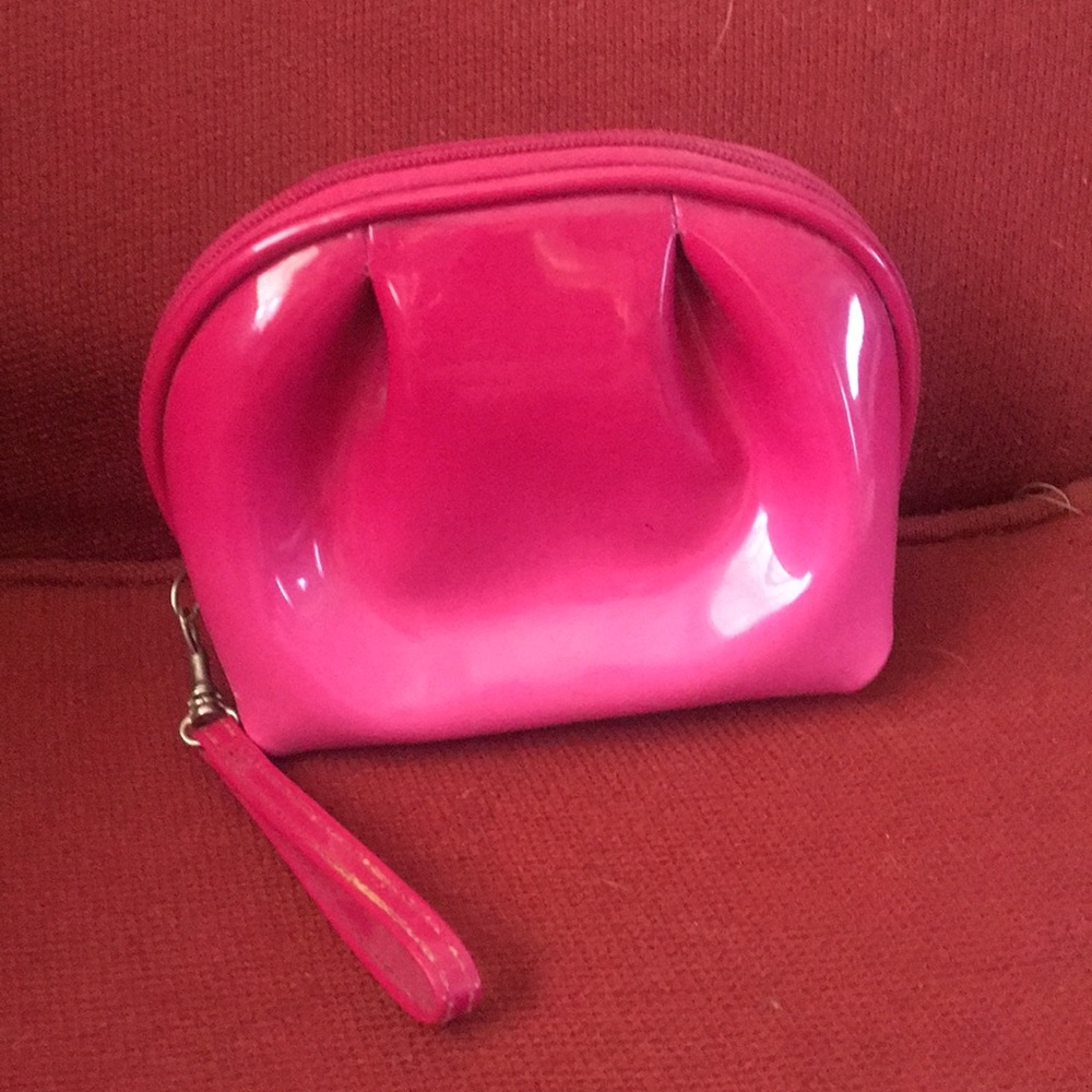 Makeup bag with wrist strap